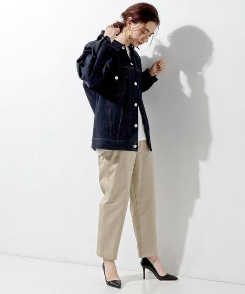 UNITED ARROWS（ユナイテッドアローズ）の「＜HYKE（ハイク）＞ビック デニムジャケット TYPE3 ■■■◆（デニムジャケット・レディース・ネイビー・1/2）」の3枚目の写真