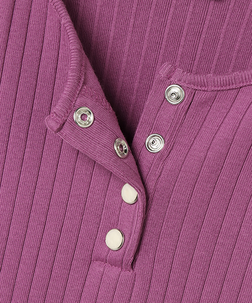 VENCEEXCHANGE（ヴァンスエクスチェンジ）の「ワイドリブヘンリーネックタンクトップ（タンクトップ・レディース・オフホワイト/グレー/パープル/ブラック/オリーブ/オレンジ・MEDIUM）」の12枚目の写真