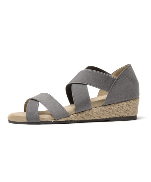 LUGG NAGG(ラグナグ)の「クロスゴムウェッジサンダル【LUGG NAGG SHOES SELECT/ ラグナグシューズセレクト】(サンダル・レディース・ブラック/ベージュ/ライトインディゴブルー/グレー/ダークインディゴブルー/ブラウン系その他/マスタード・23.5/24/24.5/23/24.0cm/23.5cm/23.0cm/24.5cm)」の22枚目の写真