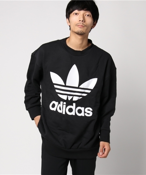 adidas（アディダス）の「オリジナルス クルーネックスウェット [AC CREW]（スウェット・メンズ・ブラック/ピンク/ダークグリーン/オフホワイト・LARGE/MEDIUM/SMALL/X-LARGE/X-SMALL/XX-LARGE/XXX-LARGE）」の2枚目の写真
