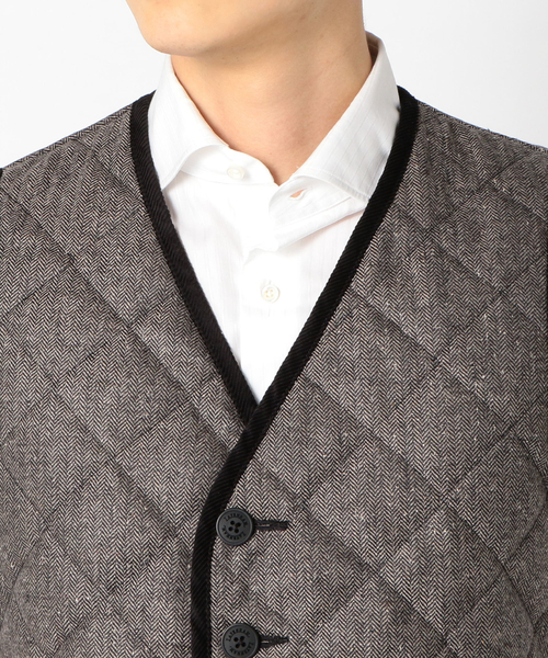 SHIPS（シップス）の「LAVENHAM: リバーシブル ヘリンボーン ベスト