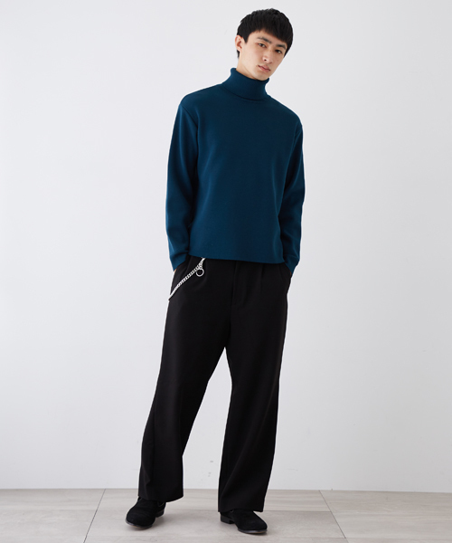 STUDIOUS（ステュディオス）の「ミラノリブサイドスリットタートルネックニット（ニット/セーター・メンズ・ホワイト/ブラック/ブルー/ダークグレー・1/2/3）」の11枚目の写真