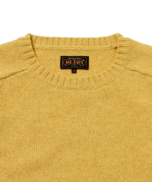BEAMS PLUS(ビームスプラス)の「BEAMS PLUS / クルーネックニット(ニット/セーター・メンズ・グレー/ライトブラウン/グリーン/ネイビー/パープル/イエロー/ピンク/ローズ・SMALL/MEDIUM/LARGE/X-LARGE)」の12枚目の写真