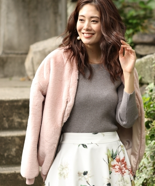 Andemiu アンデミュウ の フェイクファーブルゾン ブルゾン Wear