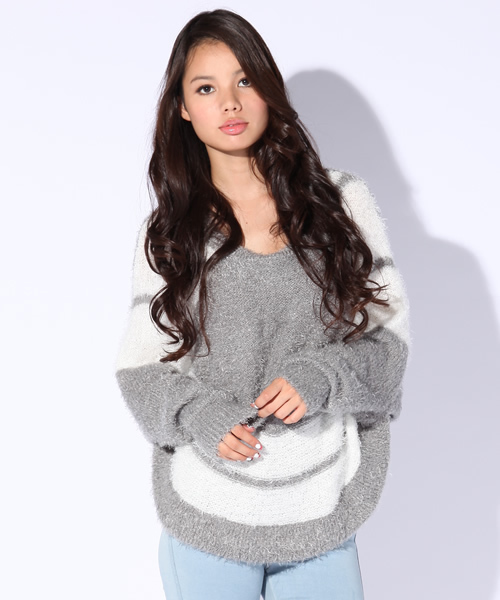 TWNROOM（ツインルーム）の「ステルニットTOPS （ニット/セーター・レディース・ホワイト系その他/ブラック系その他/グレー系その他・FREE）」の3枚目の写真