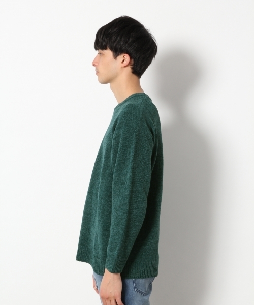 RAGEBLUE（レイジブルー）の「モールヤーンニットクルー/783104（ニット/セーター・メンズ・ベージュ/ネイビー/ピンク/グリーン/ホワイト・SMALL/MEDIUM/LARGE）」の8枚目の写真