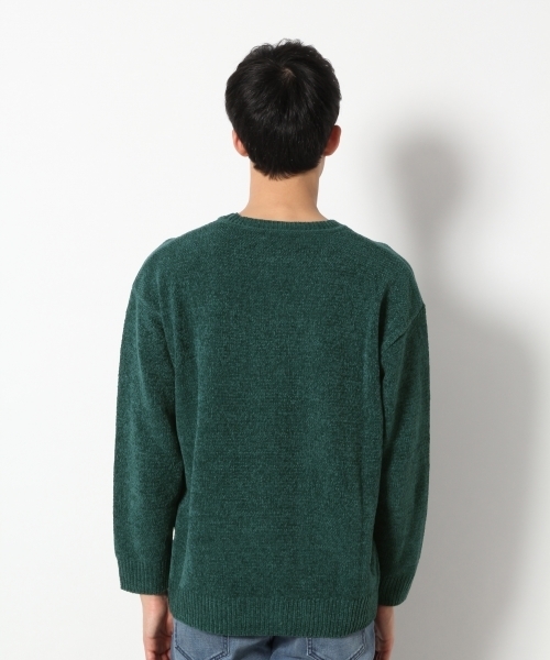 RAGEBLUE（レイジブルー）の「モールヤーンニットクルー/783104（ニット/セーター・メンズ・ベージュ/ネイビー/ピンク/グリーン/ホワイト・SMALL/MEDIUM/LARGE）」の9枚目の写真