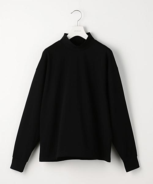 EN ROUTE（アンルート）の「＜EN ROUTE＞モックネック ルーズフィット ロングスリーブT（Tシャツ/カットソー・メンズ・ホワイト/ブラック・3/2/1）」の3枚目の写真