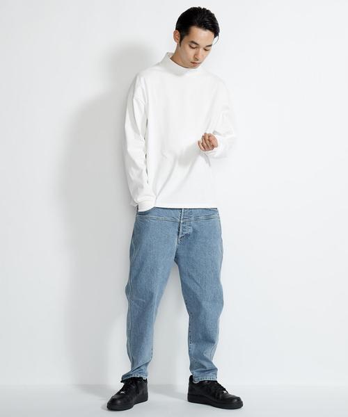 EN ROUTE（アンルート）の「＜EN ROUTE＞モックネック ルーズフィット ロングスリーブT（Tシャツ/カットソー・メンズ・ホワイト/ブラック・3/2/1）」の17枚目の写真