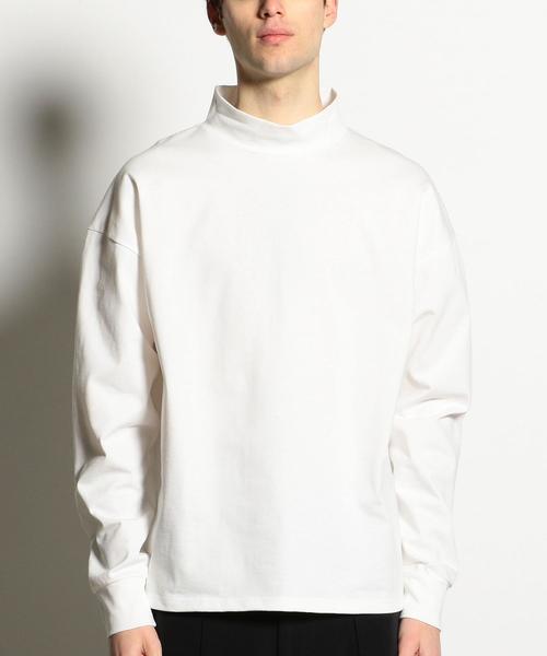 EN ROUTE（アンルート）の「＜EN ROUTE＞モックネック ルーズフィット ロングスリーブT（Tシャツ/カットソー・メンズ・ホワイト/ブラック・3/2/1）」の16枚目の写真