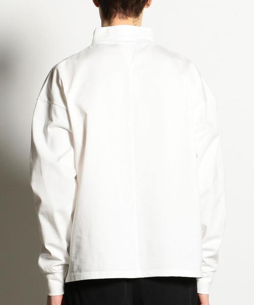 EN ROUTE（アンルート）の「＜EN ROUTE＞モックネック ルーズフィット ロングスリーブT（Tシャツ/カットソー・メンズ・ホワイト/ブラック・3/2/1）」の14枚目の写真