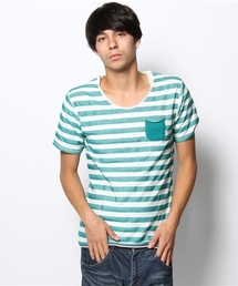 WEGO/ヘリンボーンボーダーTee（S）