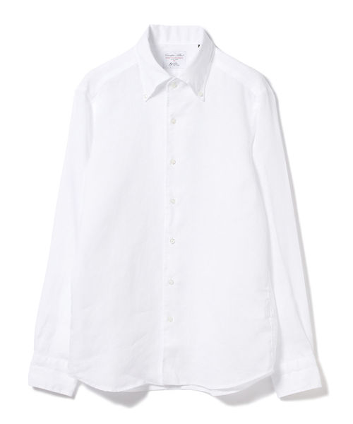 BRILLA per il gusto（ブリッラペルイルグースト）の「◎Brilla per il gusto / リネン1ピースボタンダウンシャツ（ALBINI fabric）（シャツ/ブラウス・メンズ・ホワイト/レッド/ブルー/ブルー系その他4・LARGE/MEDIUM/SMALL/X-LARGE/X-SMALL）」の22枚目の写真