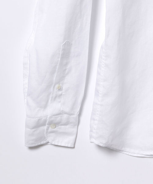 BRILLA per il gusto（ブリッラペルイルグースト）の「◎Brilla per il gusto / リネン1ピースボタンダウンシャツ（ALBINI fabric）（シャツ/ブラウス・メンズ・ホワイト/レッド/ブルー/ブルー系その他4・LARGE/MEDIUM/SMALL/X-LARGE/X-SMALL）」の20枚目の写真