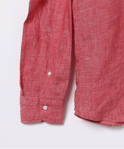 BRILLA per il gusto（ブリッラペルイルグースト）の「◎Brilla per il gusto / リネン1ピースボタンダウンシャツ（ALBINI fabric）（シャツ/ブラウス・メンズ・ホワイト/レッド/ブルー/ブルー系その他4・LARGE/MEDIUM/SMALL/X-LARGE/X-SMALL）」の16枚目の写真
