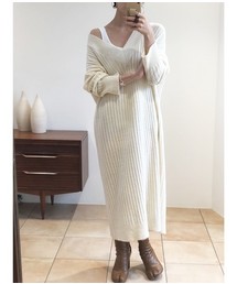 TODAYFUL | ソフトリブニットドレス(ワンピース)