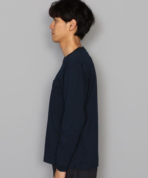 green label relaxing（グリーンレーベルリラクシング）の「SC ヘビーウェイト クルーネック LS カットソー（Tシャツ/カットソー・メンズ・ライラック/ネイビー/オレンジ/ホワイト/グレー・SMALL/MEDIUM/X-LARGE/LARGE）」の8枚目の写真