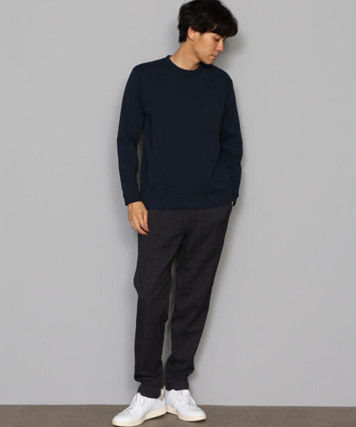 green label relaxing（グリーンレーベルリラクシング）の「SC ヘビーウェイト クルーネック LS カットソー（Tシャツ/カットソー・メンズ・ライラック/ネイビー/オレンジ/ホワイト/グレー・SMALL/MEDIUM/X-LARGE/LARGE）」の9枚目の写真