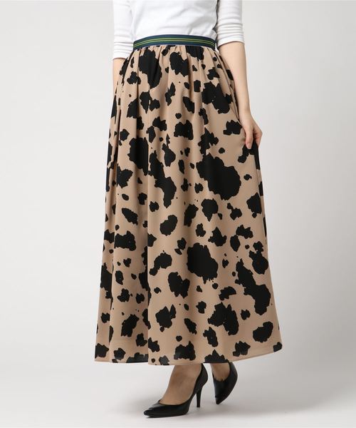 RIVE DROITE（リヴドロワ）の「ポニープリントマキシスカート（スカート・レディース・アイボリー/ベージュ・36/38）」の5枚目の写真