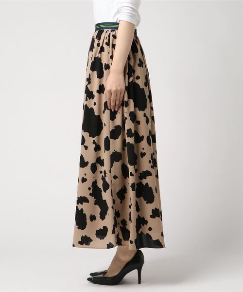 RIVE DROITE（リヴドロワ）の「ポニープリントマキシスカート（スカート・レディース・アイボリー/ベージュ・36/38）」の3枚目の写真