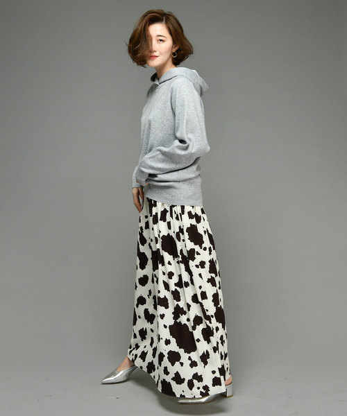 RIVE DROITE（リヴドロワ）の「ポニープリントマキシスカート（スカート・レディース・アイボリー/ベージュ・36/38）」の11枚目の写真