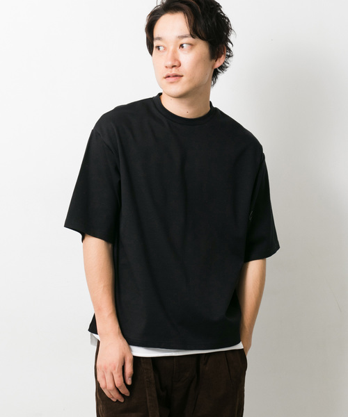 ITEMS URBANRESEARCH（アイテムズ アーバンリサーチ）の「フェイクレイヤードビックTシャツ（Tシャツ/カットソー・メンズ・ブラック/グレー/オフホワイト/グリーン・40/38）」の2枚目の写真