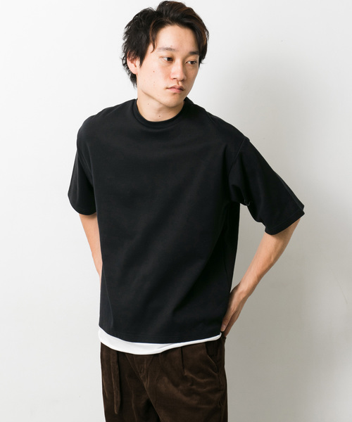 ITEMS URBANRESEARCH（アイテムズ アーバンリサーチ）の「フェイクレイヤードビックTシャツ（Tシャツ/カットソー・メンズ・ブラック/グレー/オフホワイト/グリーン・40/38）」の6枚目の写真
