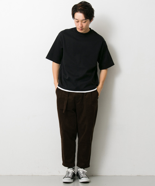 ITEMS URBANRESEARCH（アイテムズ アーバンリサーチ）の「フェイクレイヤードビックTシャツ（Tシャツ/カットソー・メンズ・ブラック/グレー/オフホワイト/グリーン・40/38）」の11枚目の写真