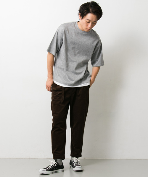 ITEMS URBANRESEARCH（アイテムズ アーバンリサーチ）の「フェイクレイヤードビックTシャツ（Tシャツ/カットソー・メンズ・ブラック/グレー/オフホワイト/グリーン・40/38）」の8枚目の写真