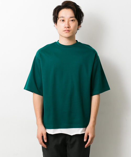ITEMS URBANRESEARCH（アイテムズ アーバンリサーチ）の「フェイクレイヤードビックTシャツ（Tシャツ/カットソー・メンズ・ブラック/グレー/オフホワイト/グリーン・40/38）」の5枚目の写真