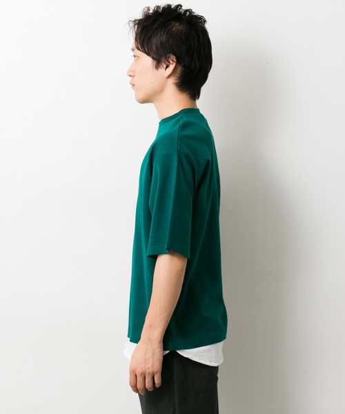 ITEMS URBANRESEARCH（アイテムズ アーバンリサーチ）の「フェイクレイヤードビックTシャツ（Tシャツ/カットソー・メンズ・ブラック/グレー/オフホワイト/グリーン・40/38）」の7枚目の写真
