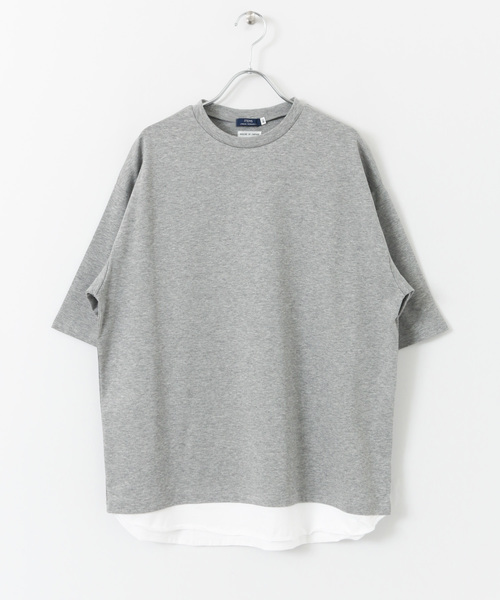 ITEMS URBANRESEARCH（アイテムズ アーバンリサーチ）の「フェイクレイヤードビックTシャツ（Tシャツ/カットソー・メンズ・ブラック/グレー/オフホワイト/グリーン・40/38）」の16枚目の写真