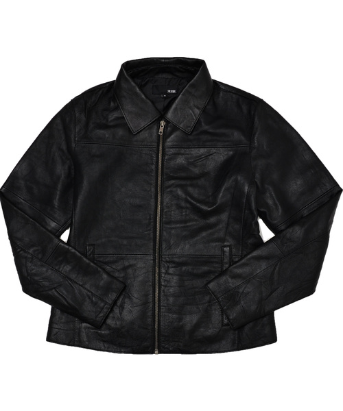 レザージャケット・コート GLOWNY G LEATHER JACKET BLACK GC24WTJP001BK ブラック（黒）系 GLOWNY(グロウニー) レザージャケット・コート