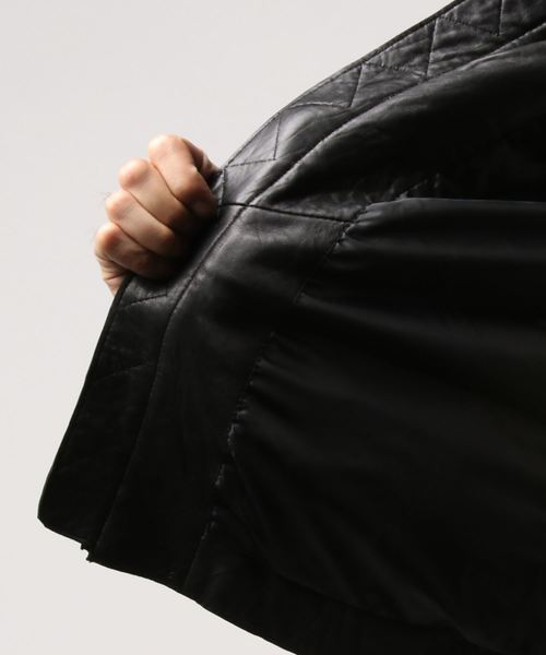 JOKER(ジョーカー)の「リサイクルレザージャケット メンズ 本革 レザージャケット アウター スイングトップ(ライダースジャケット・メンズ・ブラック・S/M/L/XL)」の3枚目の写真