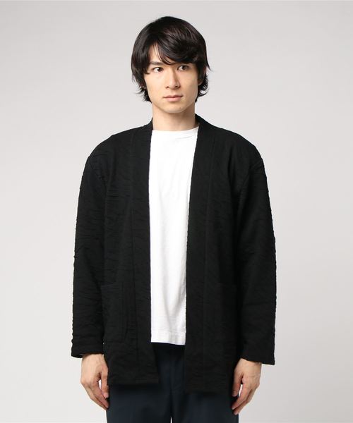 VENCEEXCHANGE(ヴァンスエクスチェンジ)の「フクレジャガードカーディガン(カーディガン/ボレロ・メンズ・ブラック/ダークグレー・M/L)」の5枚目の写真