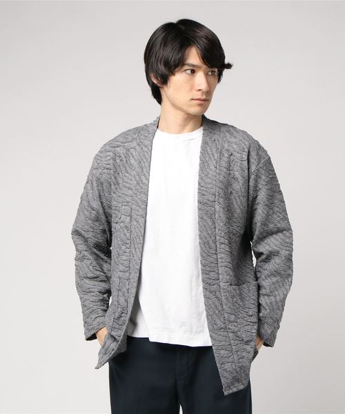VENCEEXCHANGE(ヴァンスエクスチェンジ)の「フクレジャガードカーディガン(カーディガン/ボレロ・メンズ・ブラック/ダークグレー・M/L)」の6枚目の写真