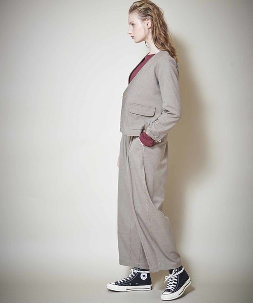 kha:ki(カーキ)の「「KHA:KI / カーキ」アイビーオーバルパンツ(その他パンツ・レディース・ネイビー/グレー/チェック・1/2)」の19枚目の写真