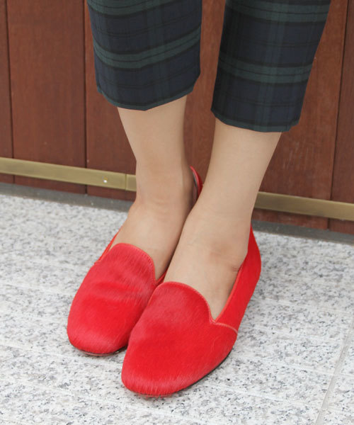 UNITED ARROWS(ユナイテッドアローズ)の「Communication Love SHEFFIELD SLD スリッポン◆(その他シューズ・レディース・レッド・35/37/36/38)」の1枚目の写真