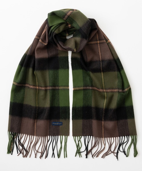 Jubilee Fabric（ジュビリーファブリック）の「ピュアカシミヤ100% 中判ストールマフラー（ストール/ショール・レディース・ブラック/グレー/キャメル/グレイッシュベージュ/ブルー/ナチュラル/ラベンダー/グリーン系その他/イエロー/ブラック×パープル/グリーン/ピンク・FREE）」の17枚目の写真