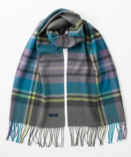 Jubilee Fabric（ジュビリーファブリック）の「ピュアカシミヤ100% 中判ストールマフラー（ストール/ショール・レディース・ブラック/グレー/キャメル/グレイッシュベージュ/ブルー/ナチュラル/ラベンダー/グリーン系その他/イエロー/ブラック×パープル/グリーン/ピンク・FREE）」の18枚目の写真