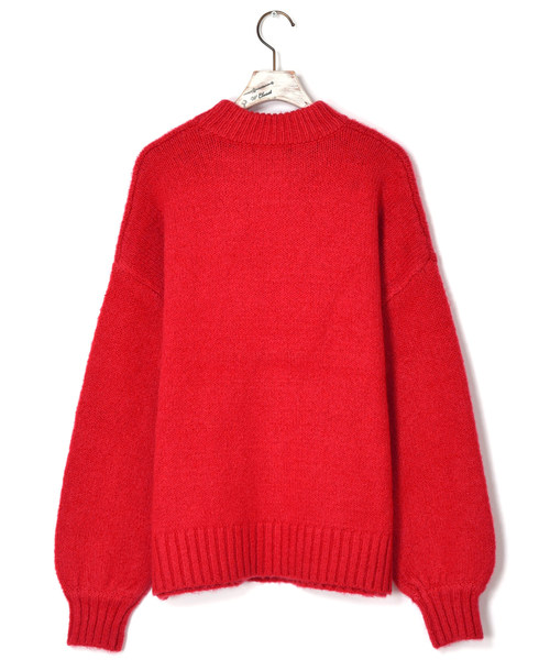 w closet(ダブルクローゼット)の「ケーブル編みハイネックプルオーバー_(ニット/セーター・レディース・レッド/サックスブルー/ベージュ・FREE)」の7枚目の写真