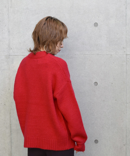 w closet(ダブルクローゼット)の「ケーブル編みハイネックプルオーバー_(ニット/セーター・レディース・レッド/サックスブルー/ベージュ・FREE)」の18枚目の写真