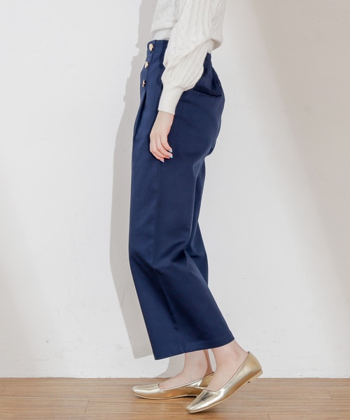 あぢゅ natural couture ウエストリボンタックパンツ セール】ウエストリボンタックパンツ（その他パンツ）｜natural