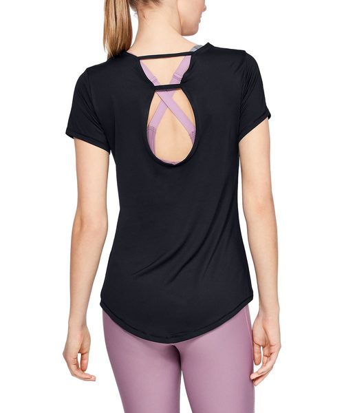 UNDER ARMOUR(アンダーアーマー)の「ウーマンズトレーニングTシャツ / アーマースポーツショートスリーブ(Tシャツ/カットソー・レディース・ブラック/ライトパープル・SM/LG/MD/XL)」の3枚目の写真