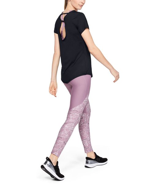 UNDER ARMOUR(アンダーアーマー)の「ウーマンズトレーニングTシャツ / アーマースポーツショートスリーブ(Tシャツ/カットソー・レディース・ブラック/ライトパープル・SM/LG/MD/XL)」の4枚目の写真