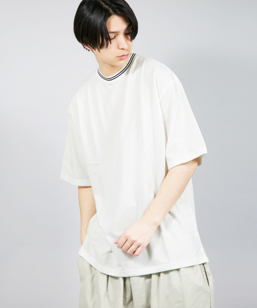 Bling Leads(ブリングリーズ)の「Bling Leads/T/CカノコクルーネックTシャツ(Tシャツ/カットソー・メンズ・ホワイト/チャコールグレー/ブラック/ネイビー/カーキ/サックスブルー/ピンク/ワイン・MEDIUM/LARGE/X-LARGE)」の2枚目の写真