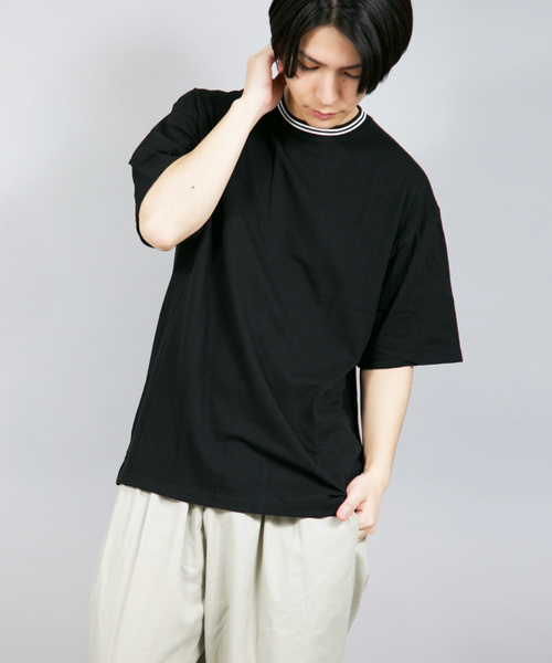 Bling Leads(ブリングリーズ)の「Bling Leads/T/CカノコクルーネックTシャツ(Tシャツ/カットソー・メンズ・ホワイト/チャコールグレー/ブラック/ネイビー/カーキ/サックスブルー/ピンク/ワイン・MEDIUM/LARGE/X-LARGE)」の3枚目の写真