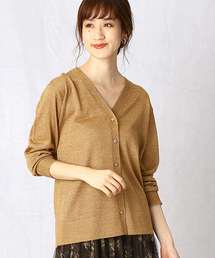 《ウォッシャブル》Vネック ニットカーディガン
