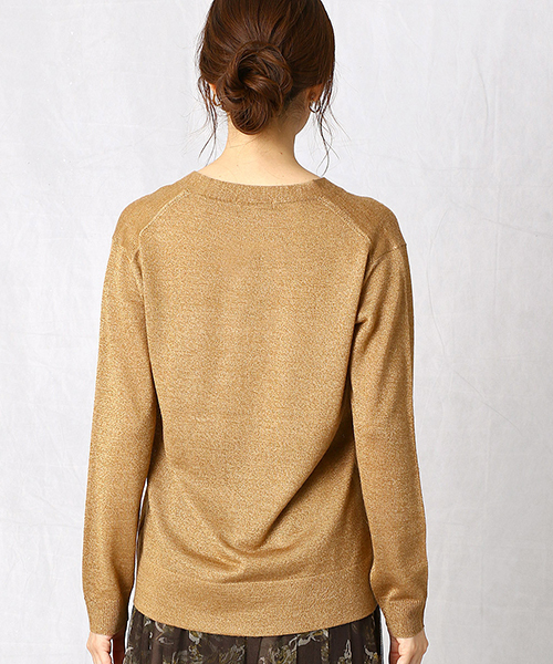 Comme　Ca　Mature（コムサマチュア）の「《ウォッシャブル》Vネック ニットカーディガン（カーディガン/ボレロ・レディース・ライトグレー/ネイビー/キャメル/パープル・FREE）」の12枚目の写真