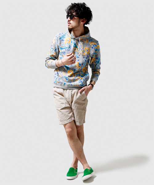 NANO universe(ナノユニバース)の「フローラルプリントプルパーカー(パーカー・メンズ・グレー/ブラック/ボルドー・X-LARGE/SMALL/LARGE/MEDIUM)」の13枚目の写真